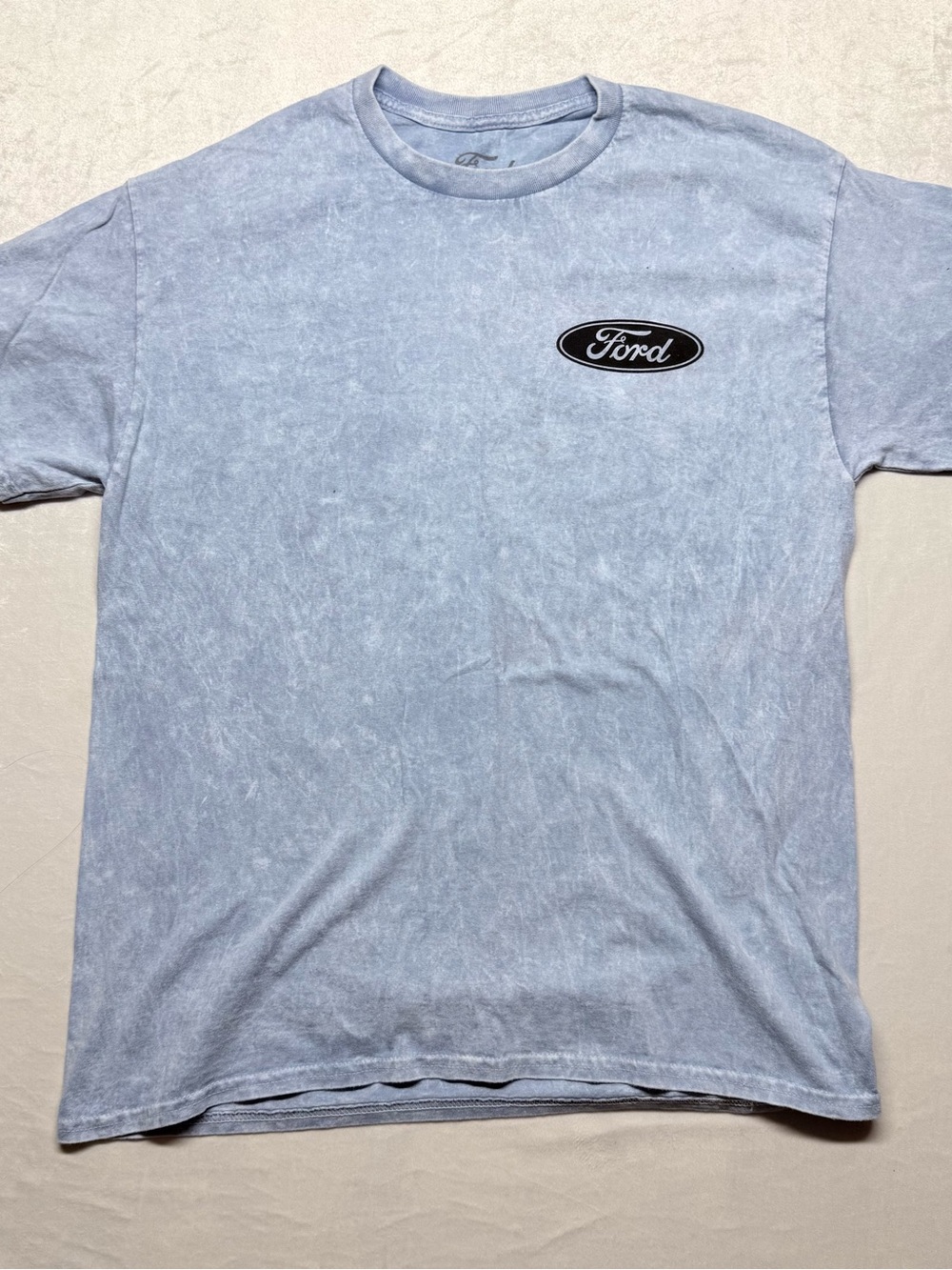 Ford bronco Men’s Light Blue Mineral-Wash Logo T-Shirt